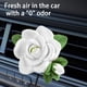 thumbnail image 5 of Clip ambientador para coche | Difusor de coche con aroma a gardenia | Diseño de flores Decoración de perfumes | Olor fresco y duradero | 10ml Aromaterapia | Fácil de instalar | Blanco | 1 Paquete, 5 of 8