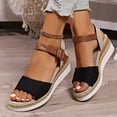 thumbnail image 6 of Willtoo Wedges for Women Summer Dressy Slip On Orthopedic Sandals with Arch Support Open Toe Ankle Strap Beach Boho Sandals, 6 of 6