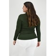 thumbnail image 3 of Blusa cuello de tortuga Roman Fashion Tallas Extras 316 Verde militar verde oscuro 42, 3 of 6
