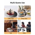 thumbnail image 2 of 15 Inch Round Placemats Set of 4, Black Grey Ombre Non Slip Heat Insulation PP Table Mats, Coastal Beach Modern Abstract Art Washable Place Mats for Kitchen Dining Party Table Decor, 2 of 7