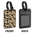 thumbnail image 2 of WIRESTER Rectangle PU Leather Luggage Tags for Travel Suitcase Baggage 4.05 x 2.83 inches - Leopard Pattern, 2 of 7