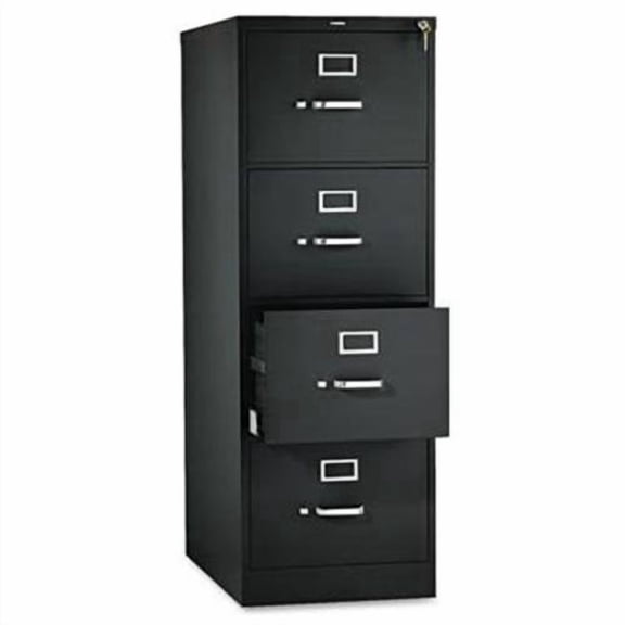 HON 4 Drawers Vertical Lockable Filing Cabinet, Black