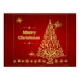 thumbnail image 1 of Ramiter Tapis de Table Rouges Imperméables pour Table à Manger 32 X 21 Cm Saisonnier Hiver Noël Flocons de Neige Vacances Tapis de Table Lavables Ronds Petits Tapis de Table, 1 of 4