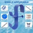 thumbnail image 3 of 4 PCS Blue Poolside Pool Leaf Skimmer Net Holder Plastic Poolside Pool Pole Hanger Adjustable Telescopic Pole Hooks Brush Hanger Tools for Above Ground Pools, 3 of 5