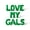 Green, variant on Cursive Script Letter Balloons - LOVE MY GALS 16" Inch Alphabet Letters Foil Mylar Balloon Galentines Day Party Banner (Silver)