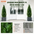 thumbnail image 2 of VEVOR 2 Pack 4' Artificial Cedar Topiary Tree Faux Plant UV Decor In/Outdoor, 2 of 9