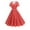 Red, variant on SMihono Fashion Polka Dot Print Babydoll Summer 2025 Boho Dresses Deep V-Neck Ruffle Maxi Sundress,Short Sleeve Flowy Beach Party Dress Black XXL