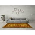 thumbnail image 3 of Ahgly Company Indoor Square Abstract Yellow Modern Area Rugs, 3' Square, 3 of 4