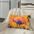 thumbnail image 5 of Naloa Vibrant Flamingo Illustration Pillowcase, Throw Pillowcase, Wrinkle-Free, Stain-Resistant with Hidden Zipper for Bedroom Sofa-16"x24", 5 of 6