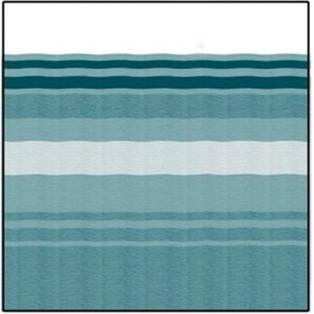Dune Stripe - Carefree C6F-JU158C00 14 ft. 2 in. Teal Dune Stripe - White