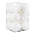thumbnail image 4 of 12 bolas de Navidad de 8 cm para árbol de Navidad, adornos colgantes grandes con purpurina blanca y roja para el hogar, regalo de Año Nuevo 2025, 4 of 5