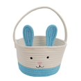thumbnail image 1 of SUNSIOM Easter Bunny Basket Cute Contrast Color Rope Easter Bucket Tote with Long Handle for Home Party School, 1 of 6