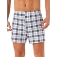 thumbnail image 1 of Pantalones cortos de cuadro clásico para hombres con cinturilla elástica Inspire Chic para el Día del Padre 32 Negro Blanco, 1 of 6