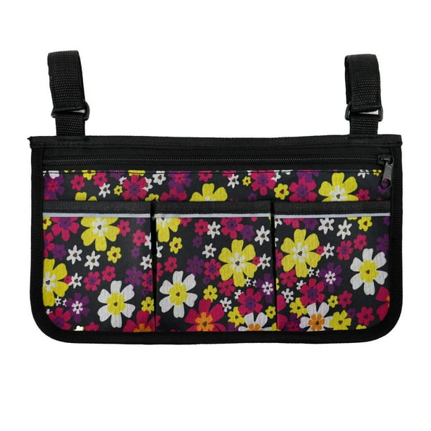 Wheelchair Bag With Pockets Reflective Strips Armrest Side Bag For