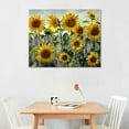 thumbnail image 3 of Nawypu Canvas Prints Wall Art Abstract Board Paintings 1 panel Wall Art for Bedroom Rustic Sunflower Kitchen Decor Yellow Vintage Wall Decor Sunflowers Framed for Living Room Bedroom Office, 3 of 5
