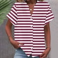 thumbnail image 2 of Women's Lightweight V-Neck Fashion Short Sleeved Solid Color Spring/summer Button Up Shirt Top Plus Size L, 2 of 5