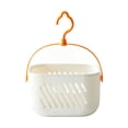 thumbnail image 2 of 1Pc Plastic Shower Caddy Basket,Hanging Shower Basket,Wall Hanging Storage Basket,Kitchen Organizer with Hooks,Hanging Bathroom Dorm Organizer,Portable Storage Caddy Tote for Garden Tools,White, 2 of 4
