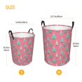 Cauagu Pastel Christmas Trees on Pink for Laundry Basket,Collapsible