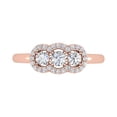 thumbnail image 3 of 1/2 Carat 3-Stones Diamond Engagement Ring in 10K Rose Gold (Ring Size 9.5), 3 of 4