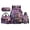 Otter Purple, variant on Jeiento Otter 17 Inch Kids Water-Resistant School Backpack Set 4-Piece Lunch Bag Pencil Case Water Bottle Holder Purple Lightweight Large Capacity Bookbag for Teenagers