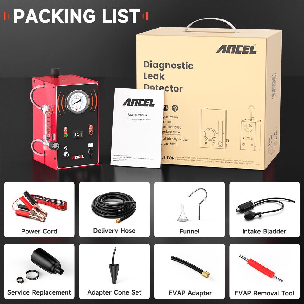 ANCEL S300 Lite Car Smoke Leak Detector Automotive EVAP Smoke Machine Diagnostic Leak Detection Tester