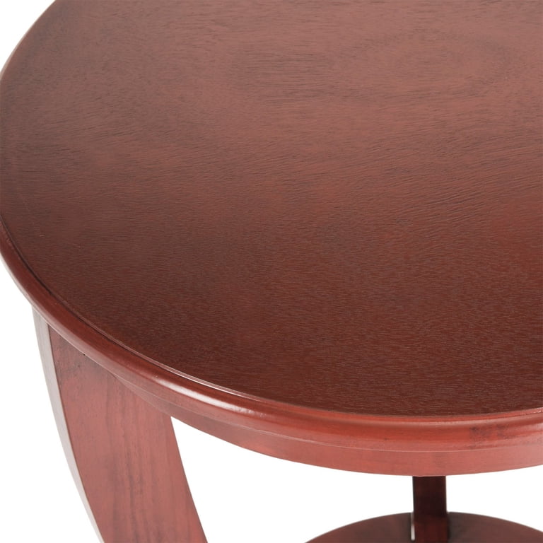 Safavieh American Homes Mary Pedestal End Table - Distressed Grey Finish, Solid Pine, 18.1x18.1x20.4 Inches