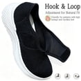 thumbnail image 3 of Qaltryn Wide Toe Sneakers for Women Breathable Mesh Slip-On Sneakers with Adjustable Strap Lightweight Comfort Sneakers Cushion Casual Womens Walking Shoes Non Slip Sole for Everyday Wear, 3 of 9