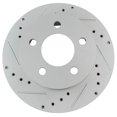 thumbnail image 3 of DAMAIJOY Disc Brake Rotor and Pad Set Kit Front Left Driver Right Passenger Side Ceramic Smooth Crossdrilled for Wrangler for Wagoneer for TJ for Grand Cherokee, 3 of 8