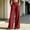 Wine, variant on Women’s Front-Pleated Full-Length Wide-Leg Dress Pants, High-Rise Waist & Stiff-Blend Cut for Upscale Formal Banquet Events Blue S
