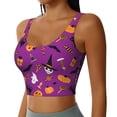 thumbnail image 2 of Fotbe Halloween2 Sujetador Deportivo Largo sin Aros para Mujer con Almohadillas y Soporte Medio, Transpirable y Absorbente, Camiseta Tipo Chaleco o Tank Top-Medium, 2 of 8