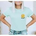 thumbnail image 3 of BE HAPPY SMILEY FACE Graphic Short sleeve T-Shirt Plus Size, 3 of 5