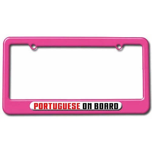 Portuguese On Board, Portugal License Plate Tag Frame, Multiple Colors