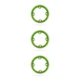 thumbnail image 4 of Greeniant Juego de cadenas de bicicleta, rueda de cadena de manivela de bicicleta redonda, reemplazo de rueda de cadena de aleación de aluminio, Verde 38T 3piezas, 4 of 6