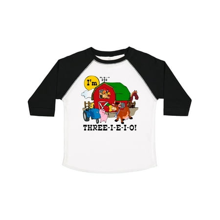 

Inktastic THREE-I-E-I-O Gift Toddler Boy or Toddler Girl T-Shirt