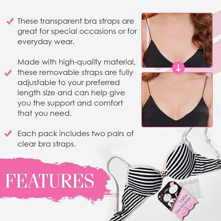 2pairs Clear Bra Strap