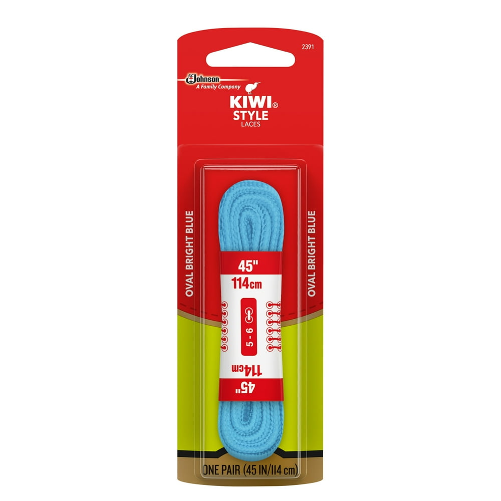 KIWI Sport Oval Laces, Blue, 45 in, 1 pair
