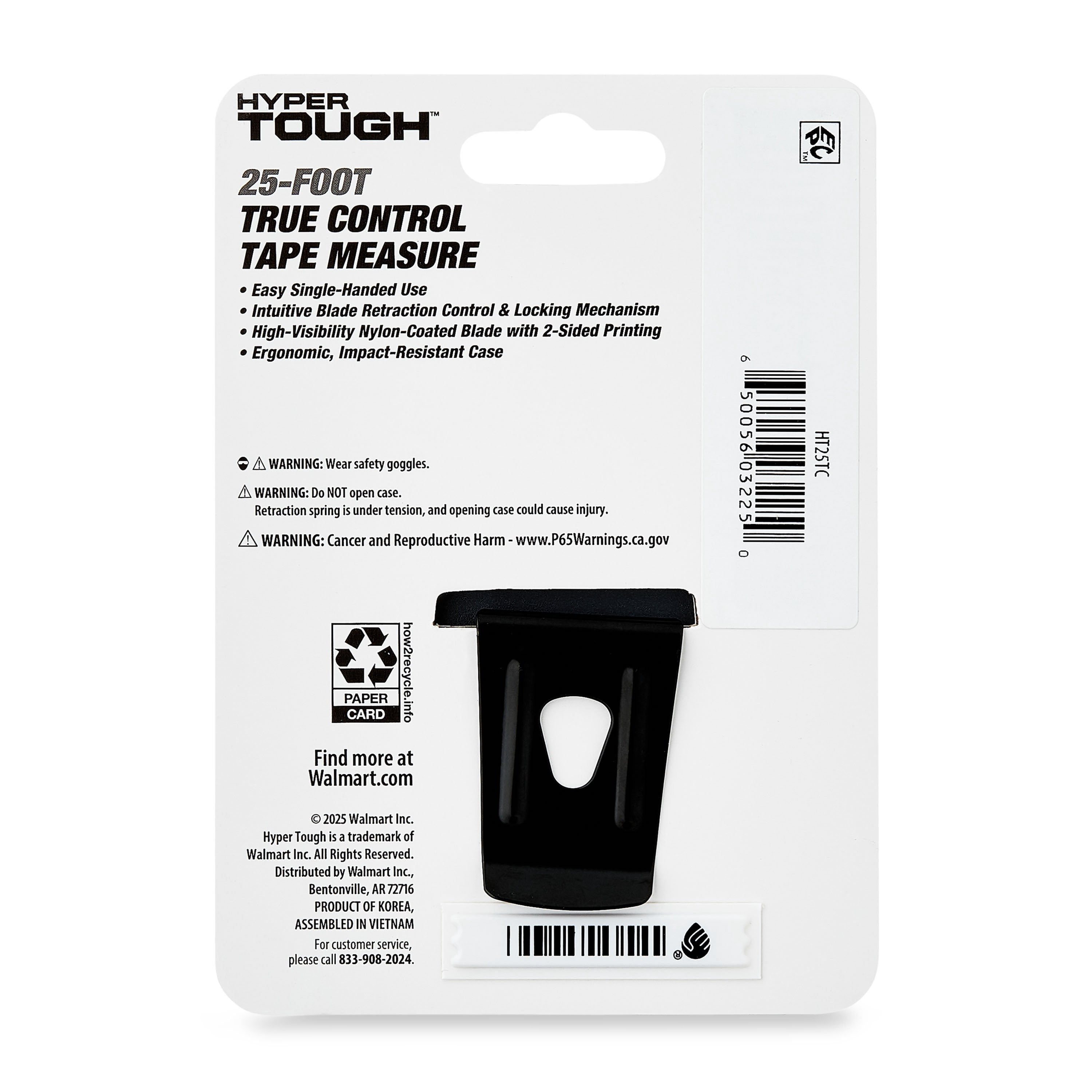 Hyper Tough 25ft. True Control Tape Measure