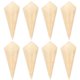 thumbnail image 1 of 50 piezas de conos de madera desechables para aperitivos, helados Vasos de cono para conos de caramelos para fiestas, 17,0 x 24,0 cm, 1 of 5
