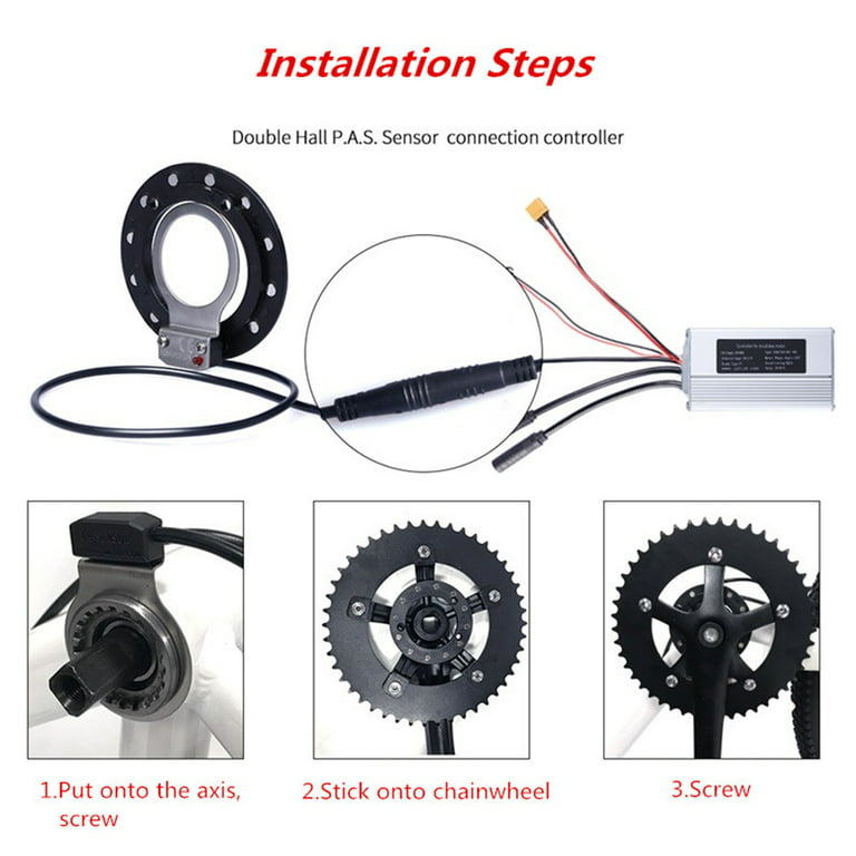 Electric bike pedal assist sensor bike double hall 12 magnet PAS system