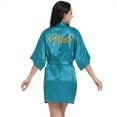 thumbnail image 1 of LYMAYTER‌ Bridesmaid Robes Satin Wedding Party Short Kimono Getting Ready Robe Women Soft Glitter Trim‌, 1 of 7