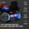 thumbnail image 2 of Lumiparty 4 in 1 Ride on Excavator & Bulldozer, 12V Kids Electric Vehicle, Front Loader, Digger, Horn, Adjustable Seat, Excavator Ride on Car Toy, Red & Blue, 2 of 7