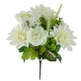 thumbnail image 4 of Mainstays 17 inches Indoor Artificial Dahlia Mix Bush, Cream Color., 4 of 8