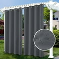 thumbnail image 6 of CJC Outdoor Curtains, Sunscreen Blackout Curtains, Thermal Insulated Grommet Top Curtain, 100" x 84" | 1 Panel, Gray, 6 of 7