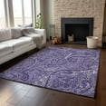 thumbnail image 6 of Addison Rugs Mayfield Washable Traditional Paisley Purple Rectangle Rug, 8' x 10', 6 of 6