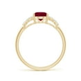 thumbnail image 2 of ANGARA Natural Solitaire Oval 1.25 ct Ruby Criss Cross Ring with Diamonds in 14K Yellow Gold for Women (Size-8x6mm) | July Birthstone Jewelry for Her | Natural Ruby Rings, 2 of 10