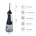 thumbnail image 5 of Cordless Rechargeable Water Flosser with 3 Modes (Normal/Soft/Pulse), 300ml Detachable Tank, IPX7 Waterproof, 1400mAh Battery, 2 Jet Tips - Portable Oral Irrigator for Home & Travel, Black WF201K-2, 5 of 5