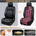 thumbnail image 4 of FOR U DESIGNS Pink Leopard Print Polyester Car Front Seat Cover Universal Fit Car Seat Protectors Fits Most Truck Van SUVs, Breathable, Washable Car Accessories with Buckle & Metal Hooks, 4 of 7