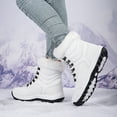 thumbnail image 7 of Stepedia Winter Boots Warm Faux Fur Lined Mid-Calf Waterproof Snow Boots for Women, White, 7 of 7