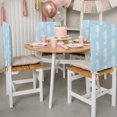 thumbnail image 3 of White Seahorse Chair Covers Set of 4 Watercolor Retro Summer Coral Ocean Blue Background Chair Back Covers Stretch Removable Washable Slipcovers Protector for Dining Room Kitchen Party Decor, 3 of 9