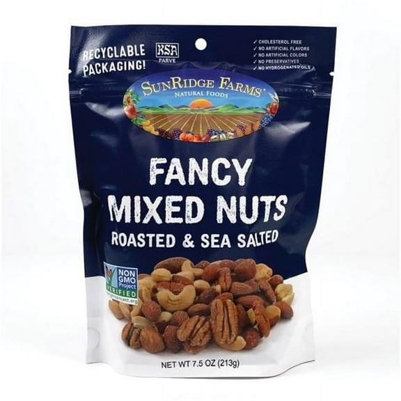 Sunridge Farms 533145 7.5 oz Fancy Roasted & Salted Mixed Nuts